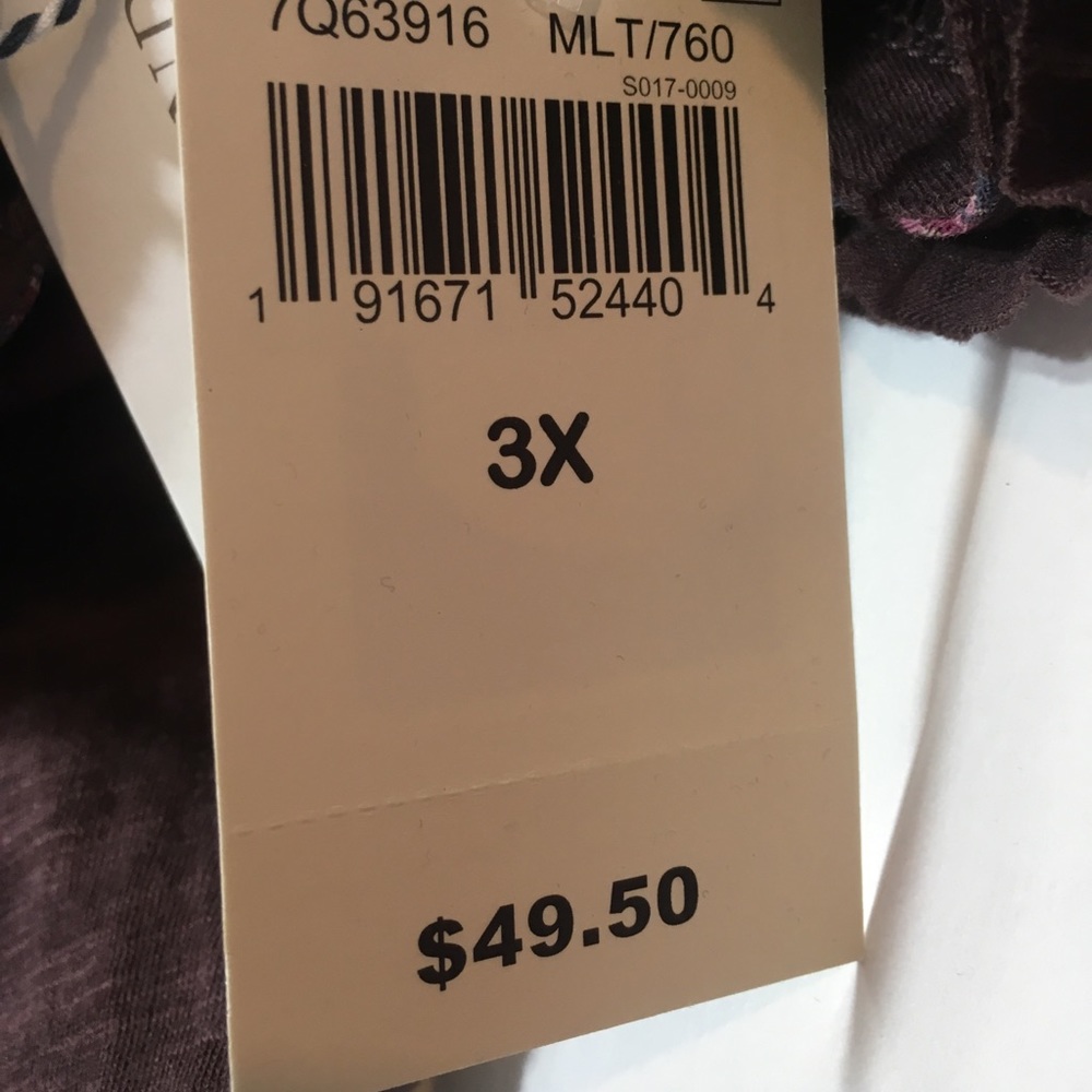 NWT Lucky Brand Floral (Plus Size) Blouse - Picture 6 of 7